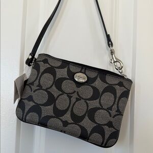 Coach Black and Gray Wristlet